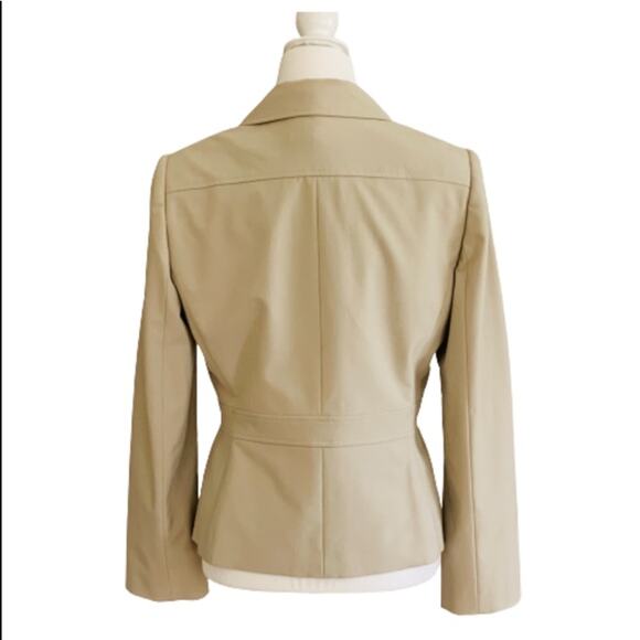Tahari ASL Blazer Jacket Cream Tan Button Front Classic Career Blazer Size 8 - Picture 5 of 10